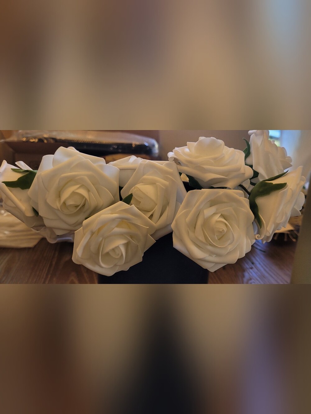 Elegant White Foam Roses